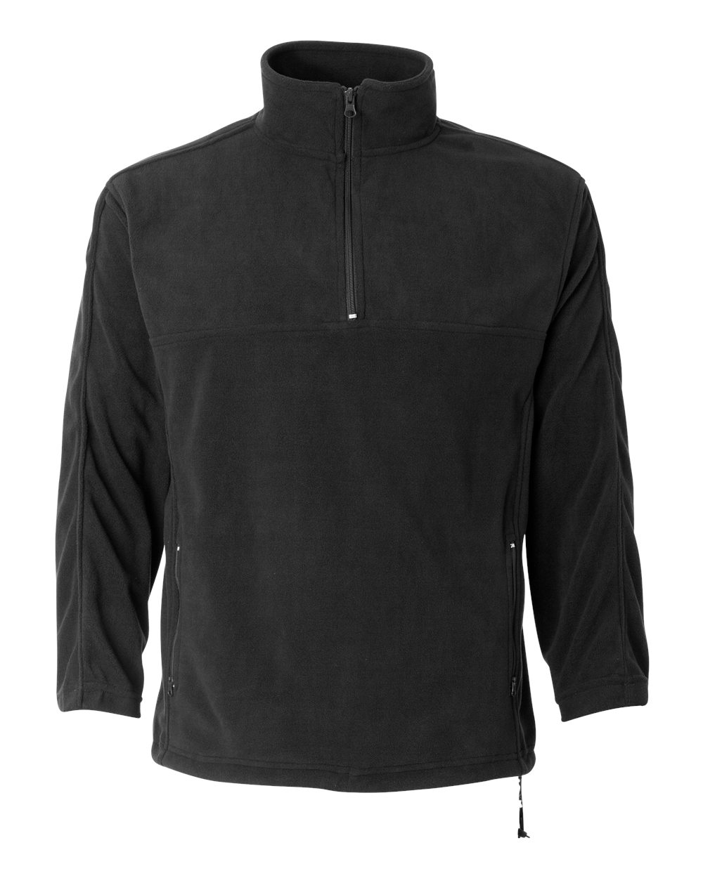 Charcoal Microfleece Quarter-Zip Pullover - 3351