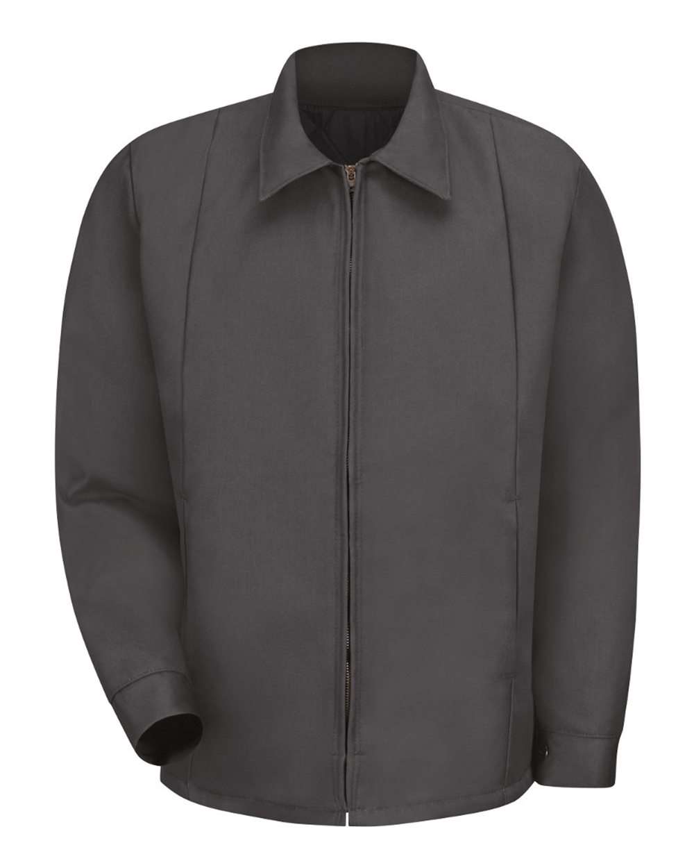 Front View of Charcoal Perma-Lined Panel Jacket - Tall Sizes - JT50T