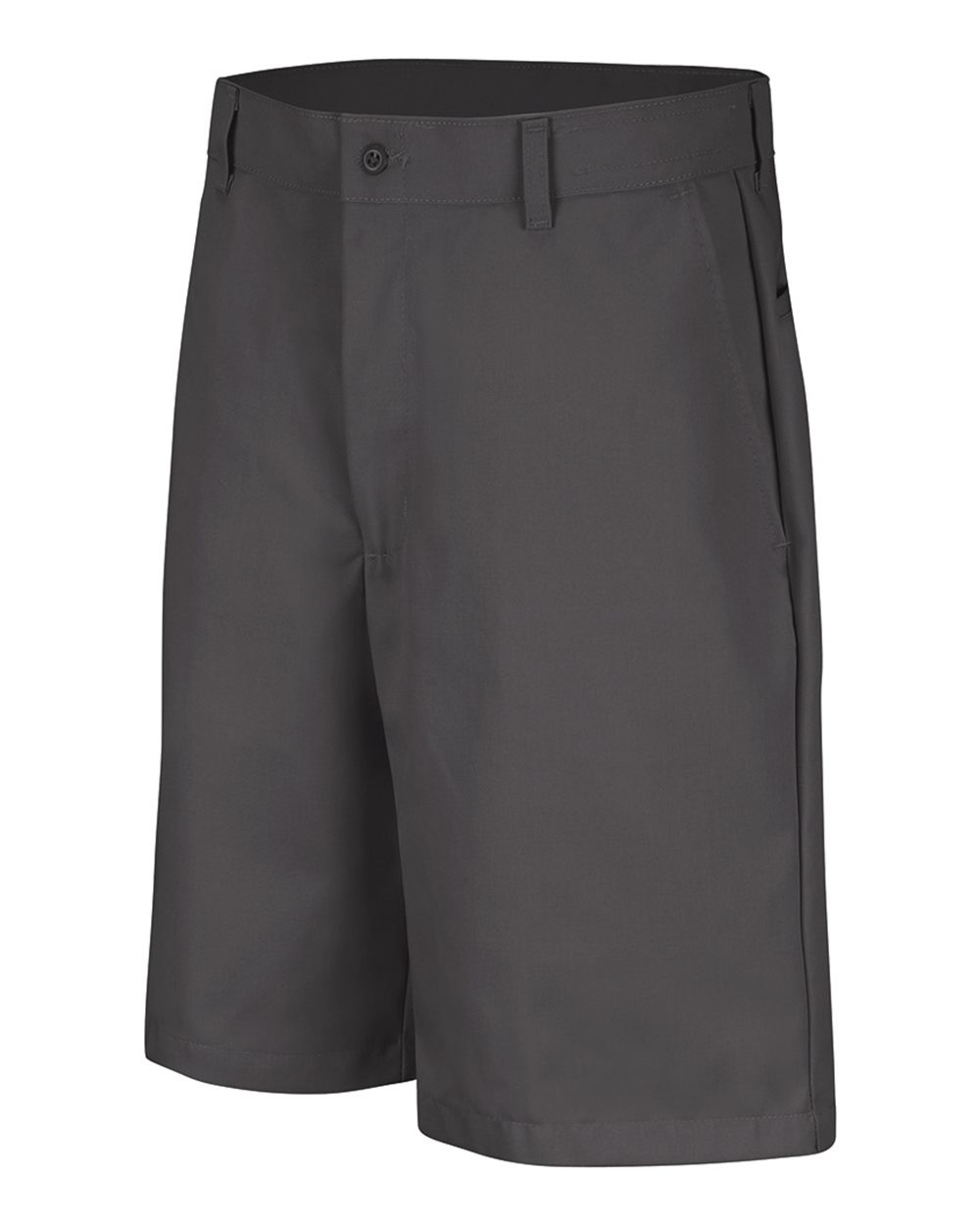 Front View of Charcoal Plain Front Shorts - Odd Sizes - PT26ODD