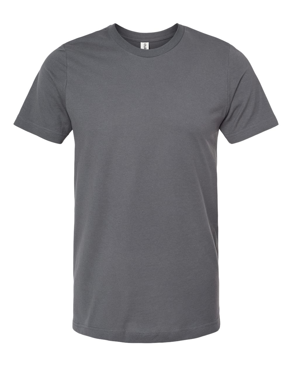Front View of Charcoal Premium Cotton T-Shirt - 502