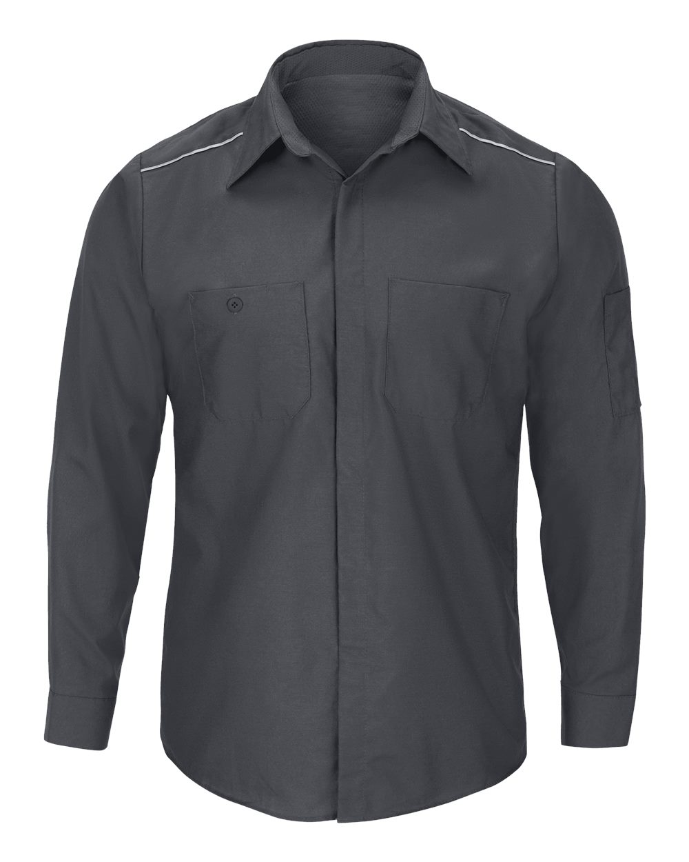 Front View of Charcoal Pro Airflow Long Sleeve Work Shirt - SP3A