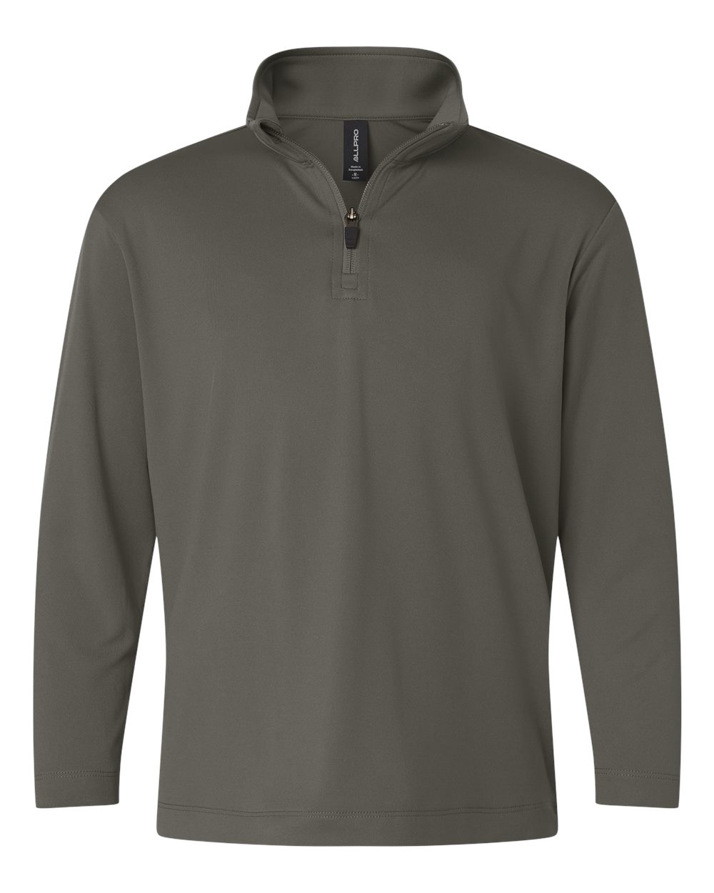 Front View of Charcoal Pro-Lock Youth Performance Quarter-Zip Pullover - 41870Y