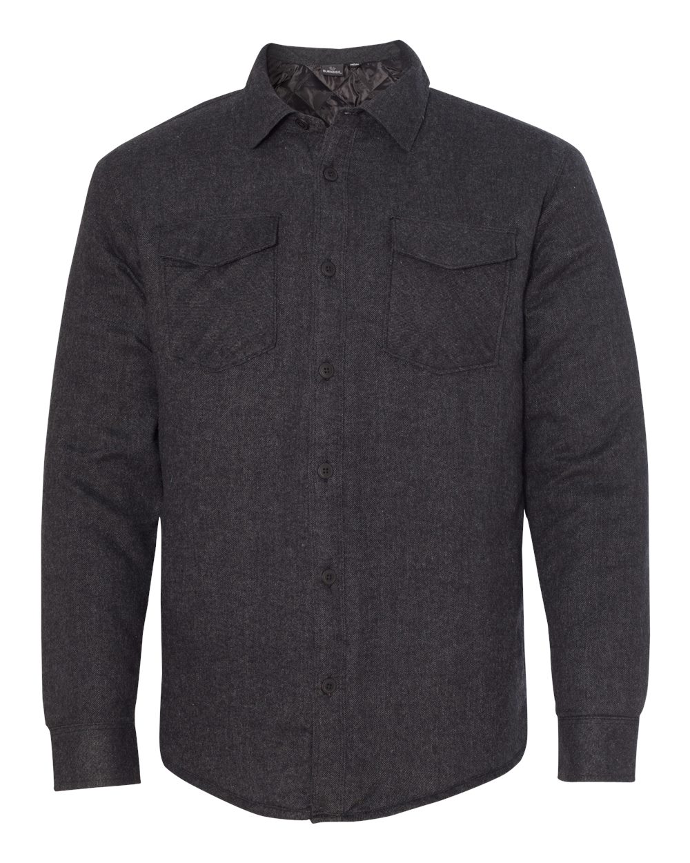 Charcoal Quilted Flannel Shirt Jacket - 8610