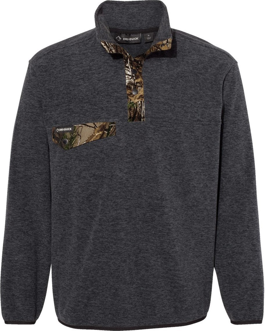 Front View of Charcoal Realtree Xtra Denali Mountain Fleece Pullover - 7352