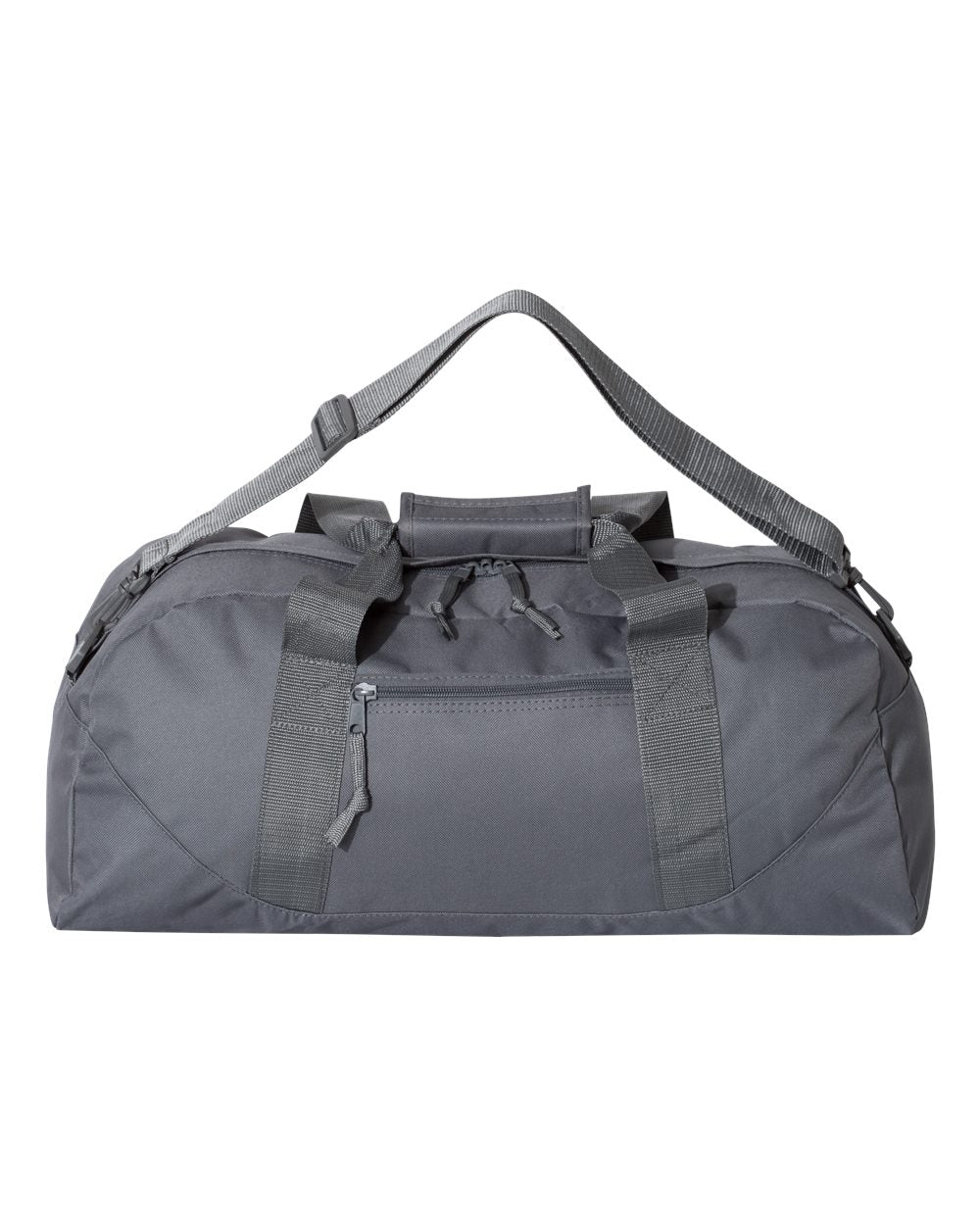Front View of Charcoal Recycled 23 1/2" Large Duffel Bag - 8806