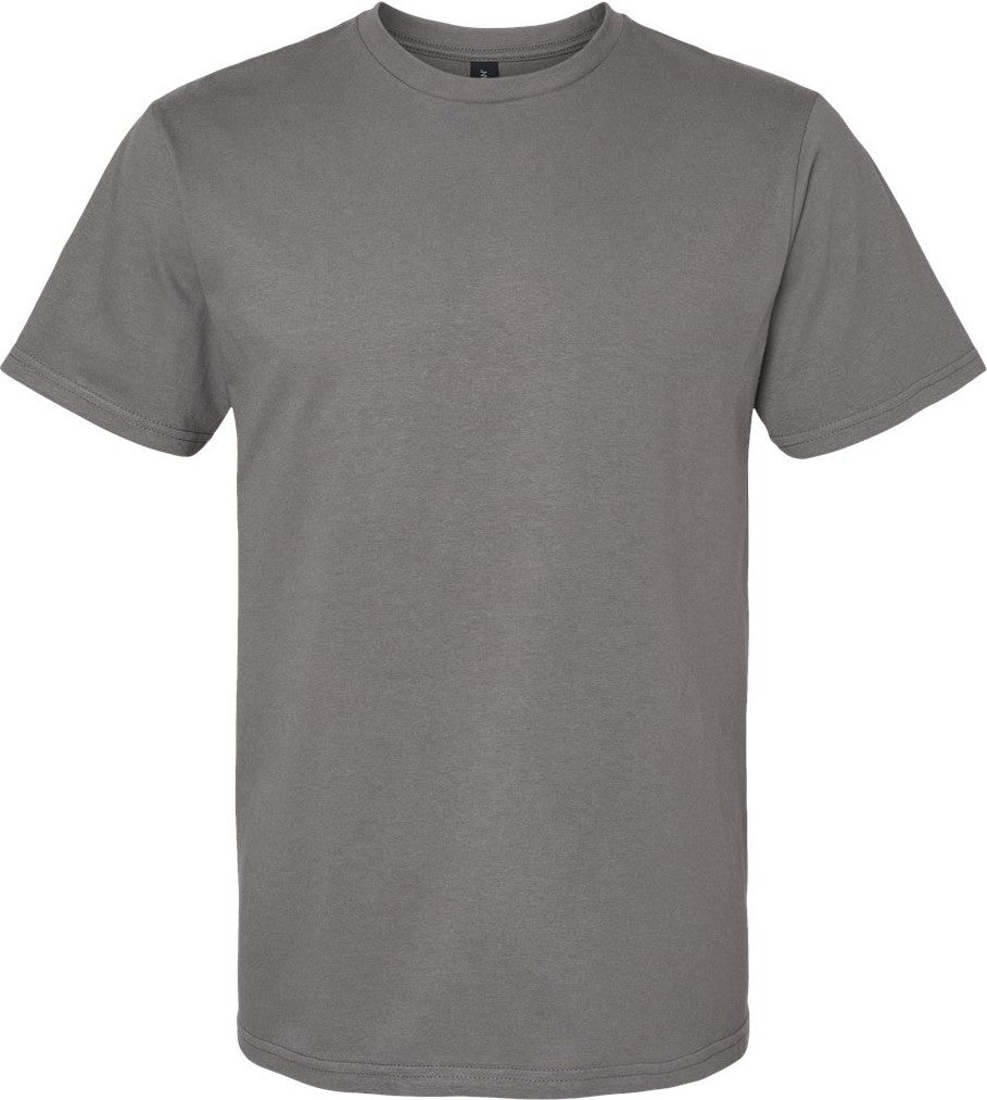 Front View of Charcoal Softstyle® Midweight T-Shirt - 65000