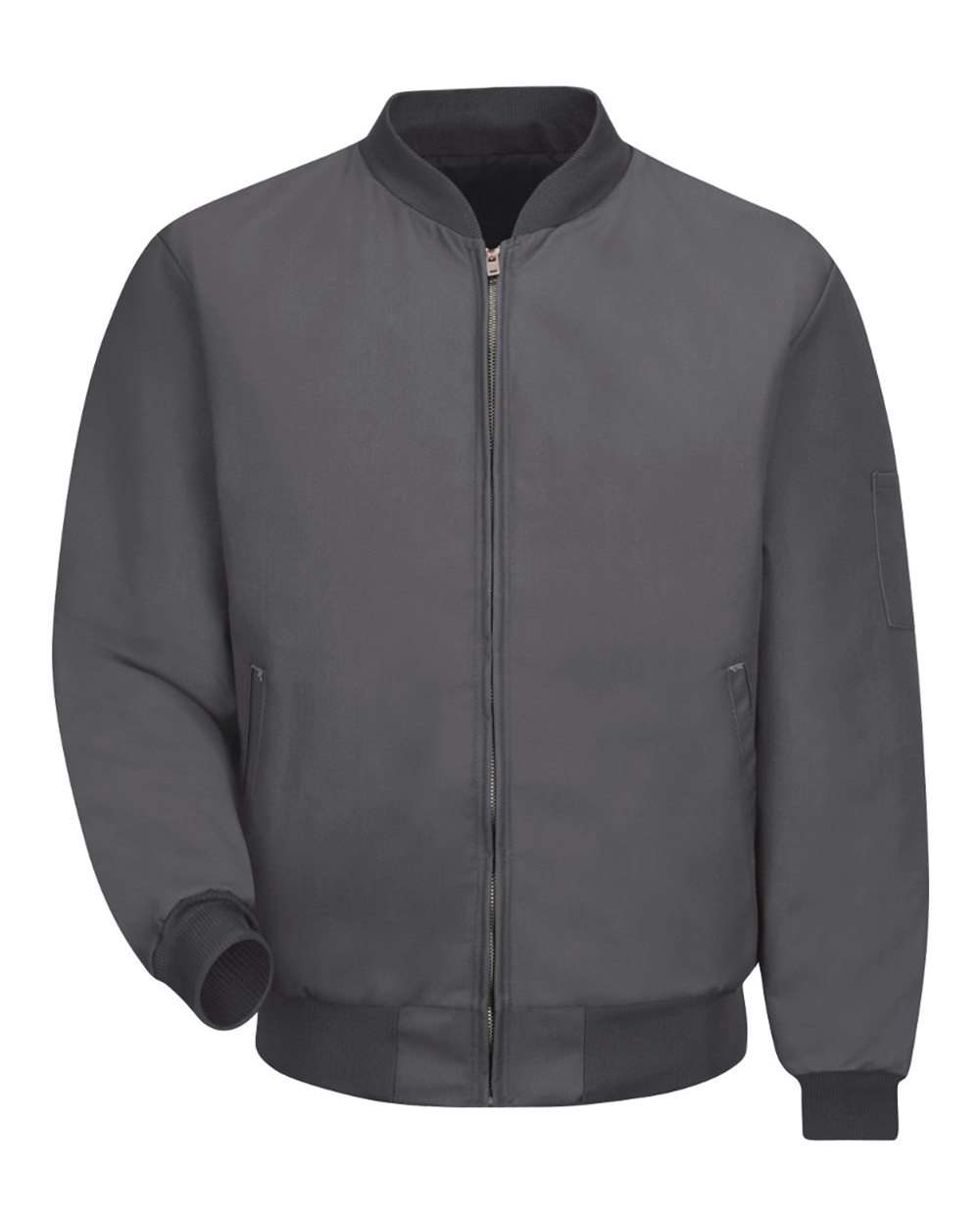 Front View of Charcoal Solid Team Jacket - Tall Sizes - JT38T