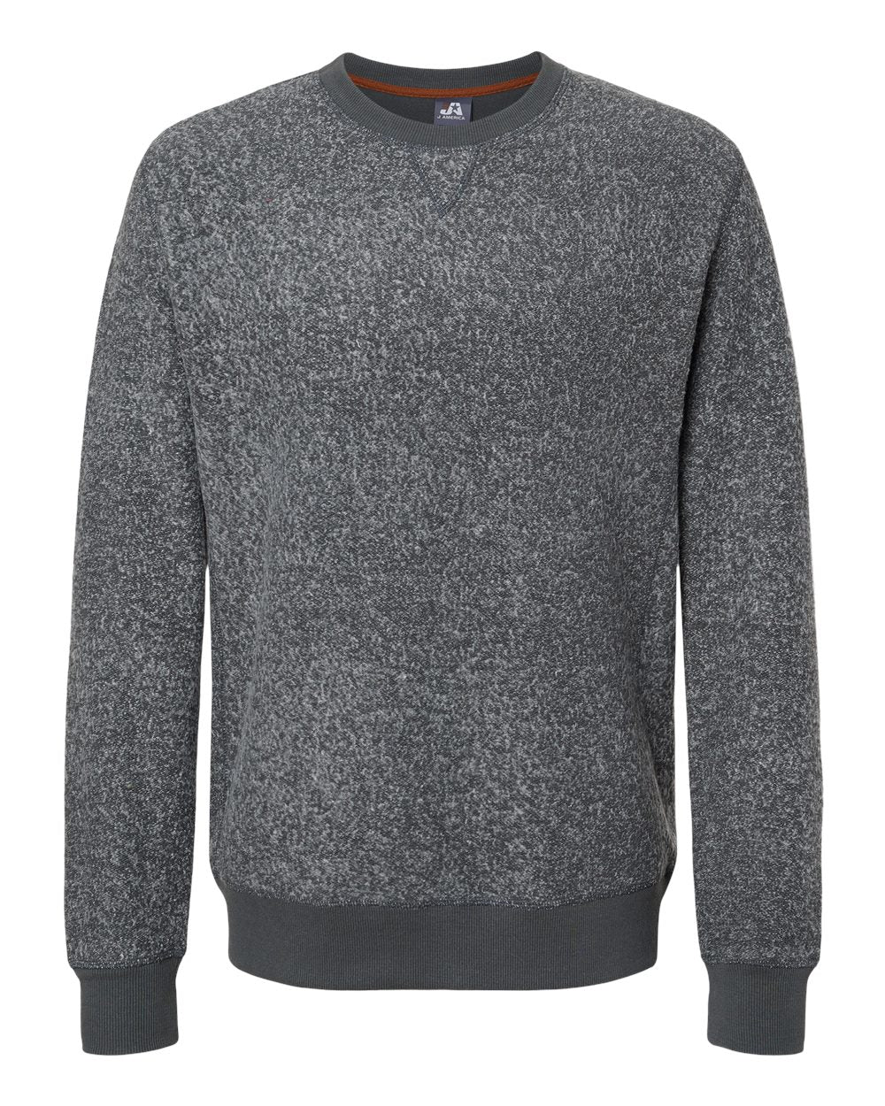 Front View of Charcoal Speck Aspen Fleece Crewneck Sweatshirt - 8712