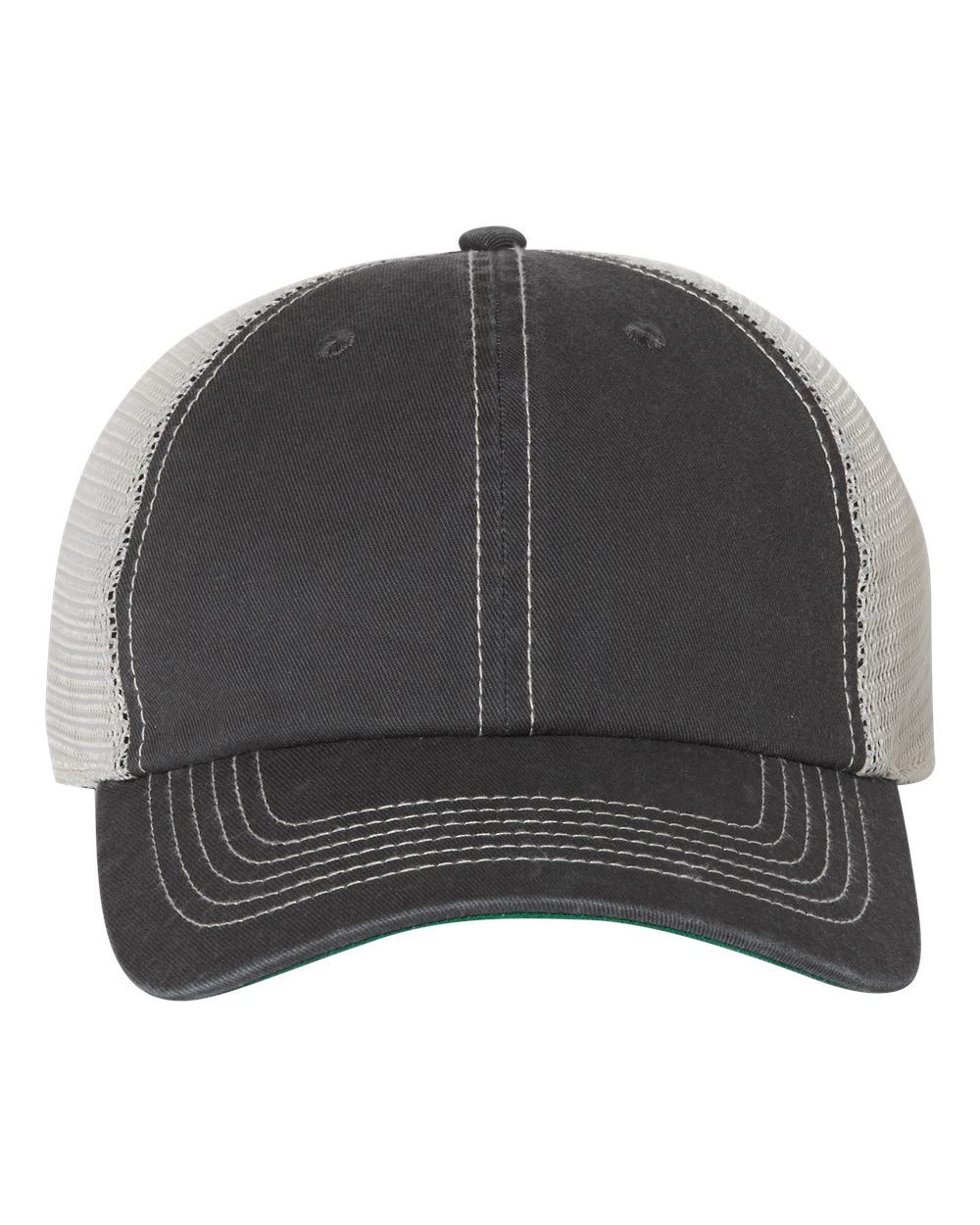 Front View of Charcoal/ Stone Trawler Cap - 4710
