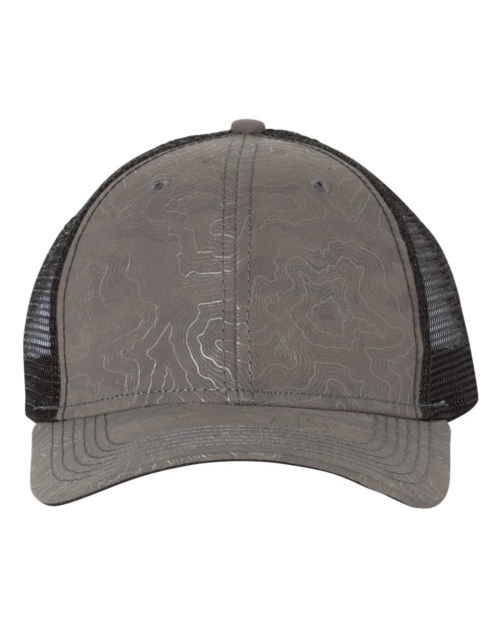 Front View of Charcoal Territory Trucker Cap - 3458