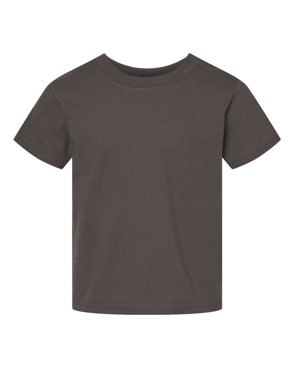 Front View of Charcoal Toddler Cotton Jersey Tee - 3301T