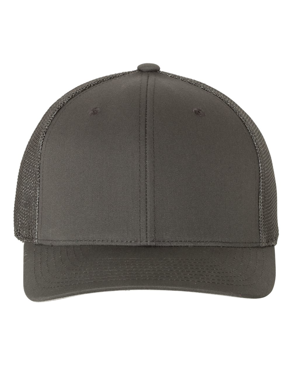 Front View of Charcoal Trucker Cap - 6511