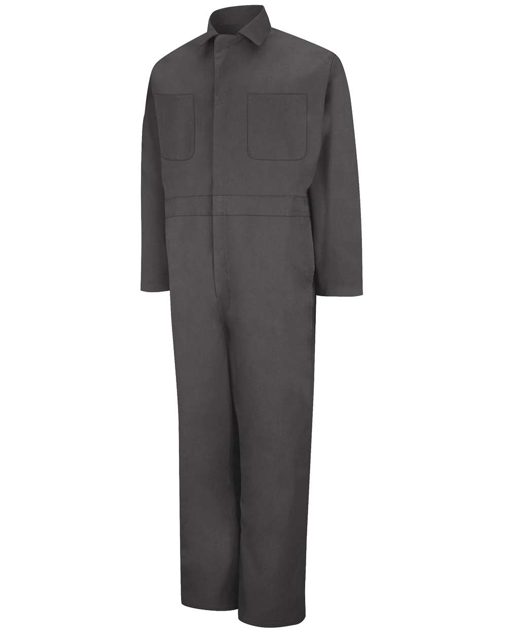 Front View of Charcoal Twill Action Back Coverall Extended Sizes - CT10EXT
