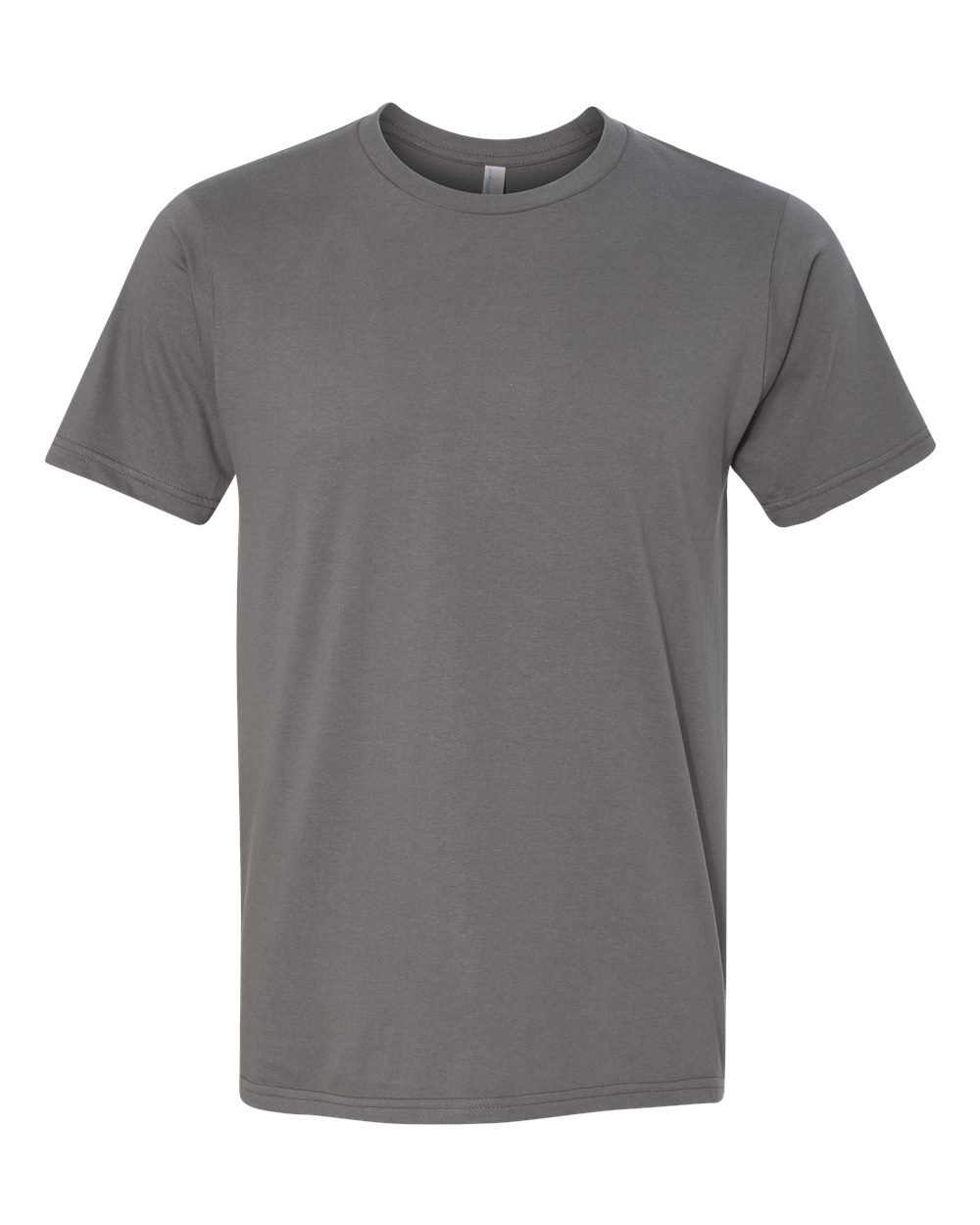 Front View of Charcoal USA-Made Fine Jersey T-Shirt - 5000