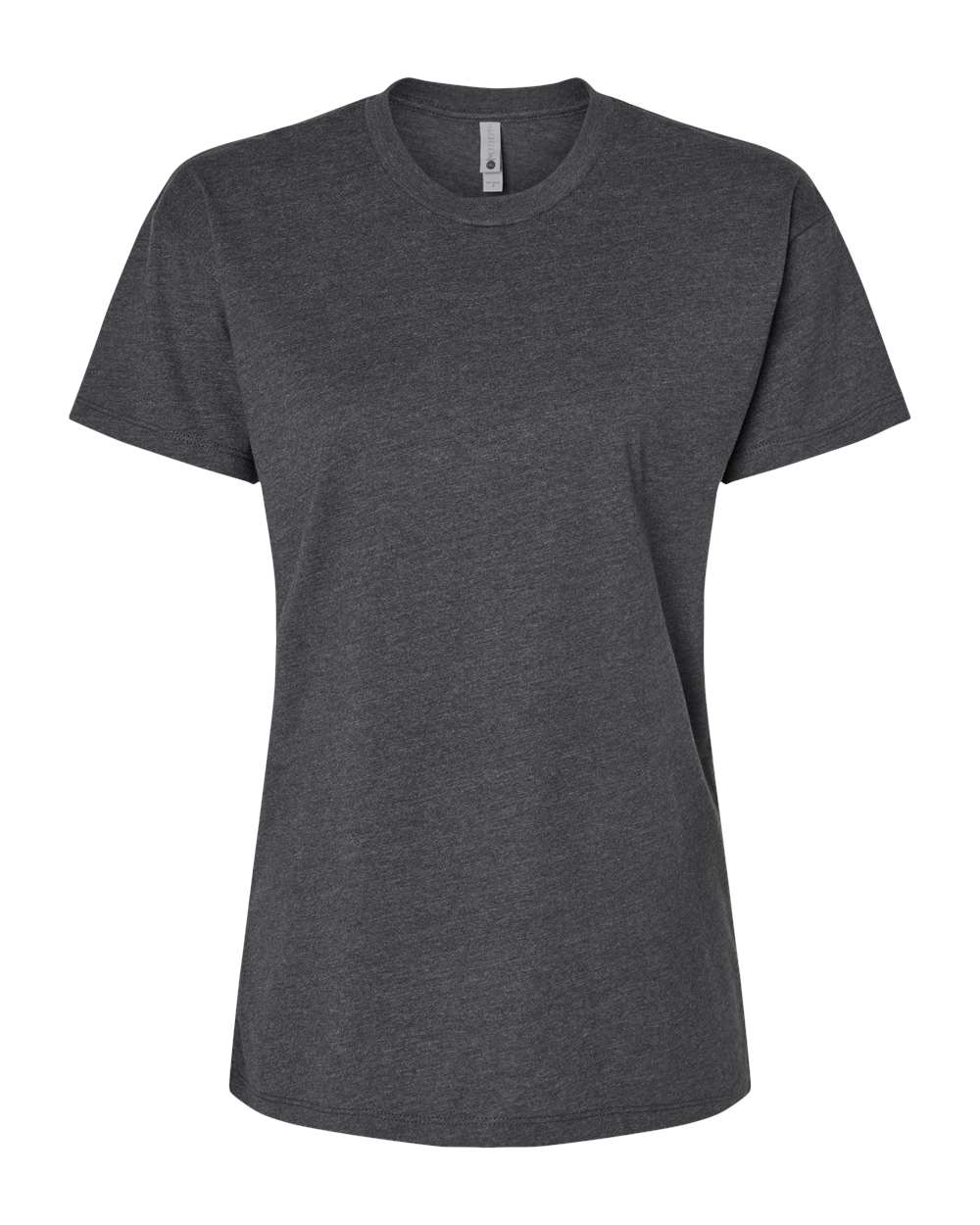 Front View of Charcoal Women's CVC Relaxed T-Shirt - 6600