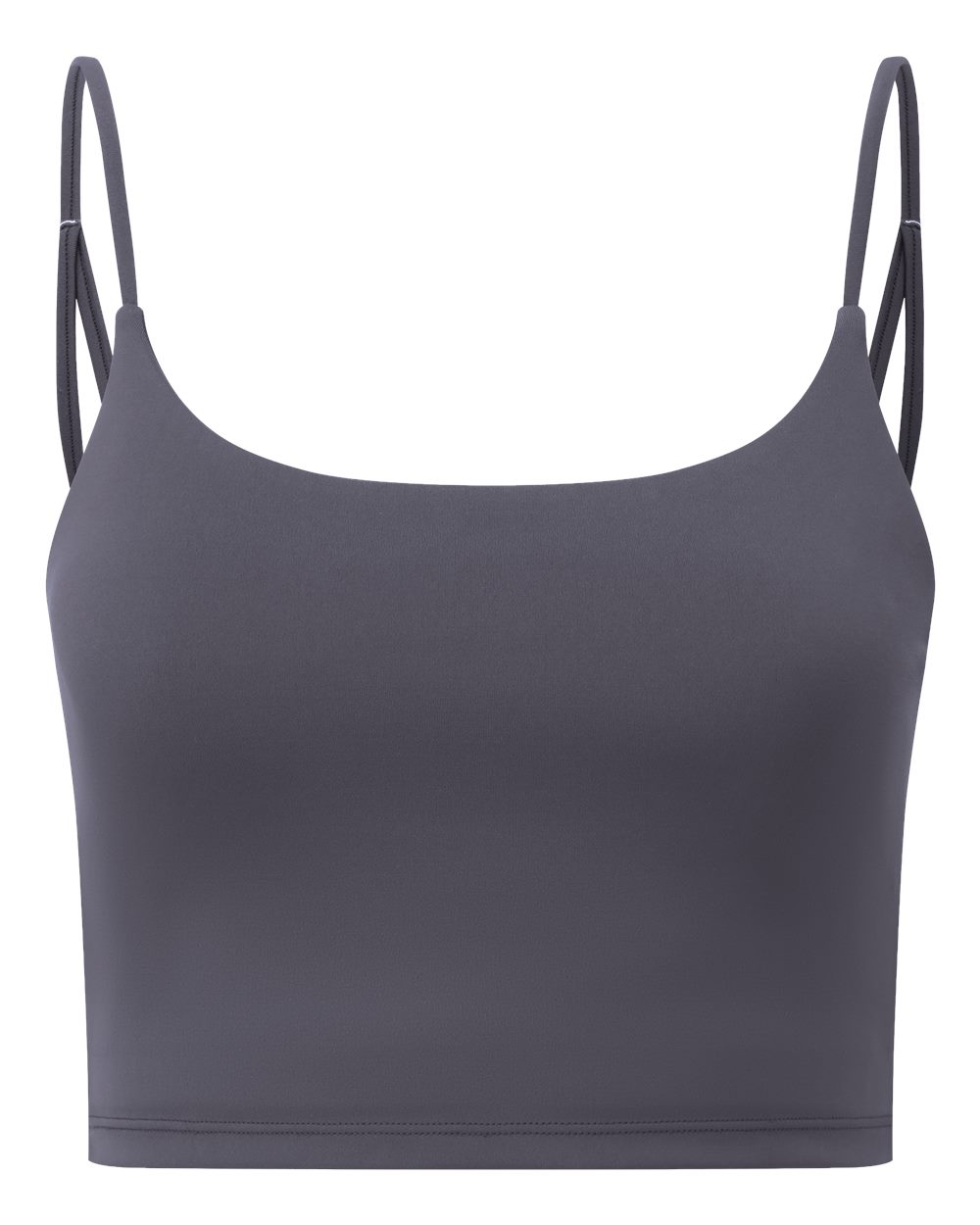 Front View of Charcoal Women's Luxe Bra - TD650 plain