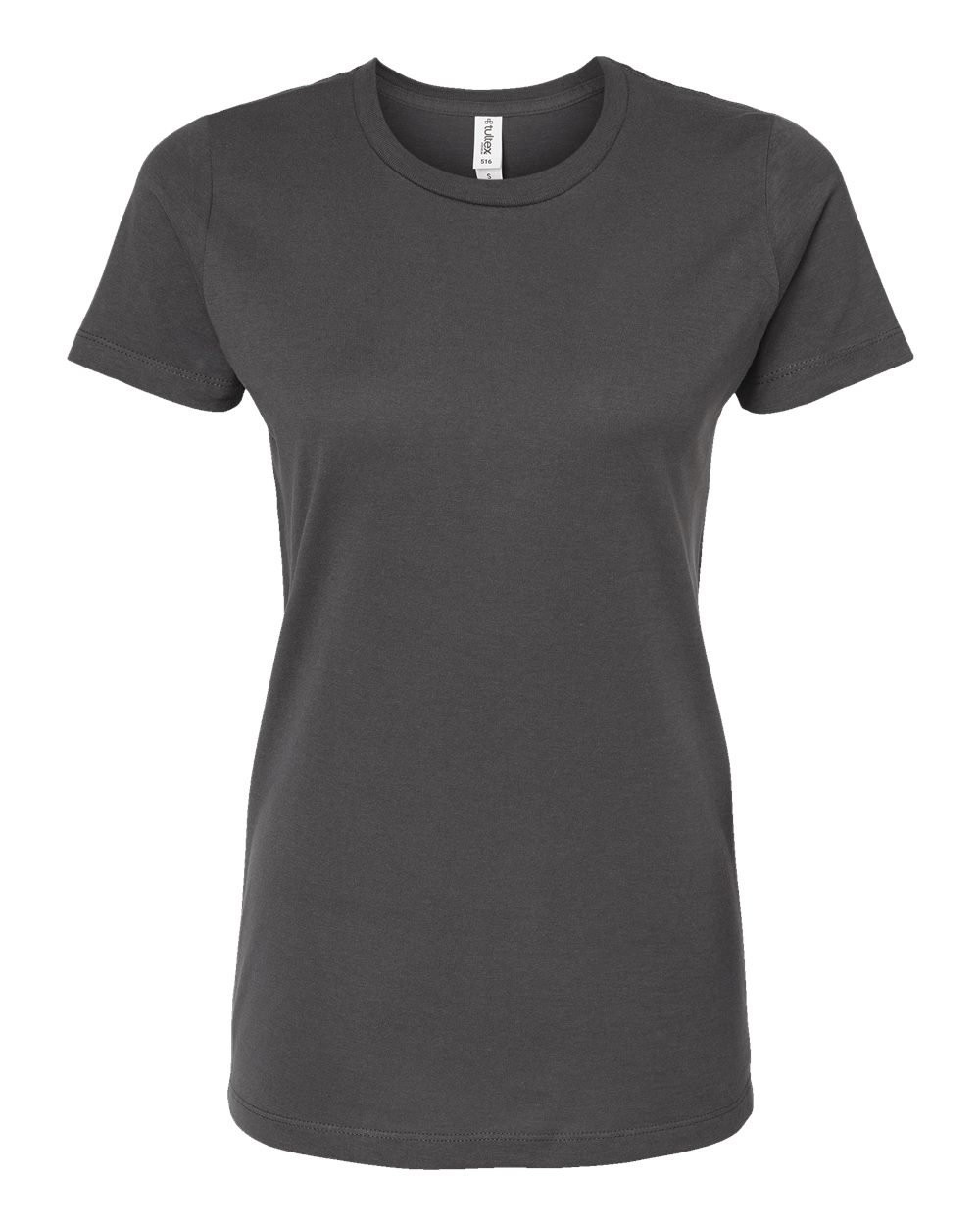 Front View of Charcoal Women's Premium Cotton T-Shirt - 516