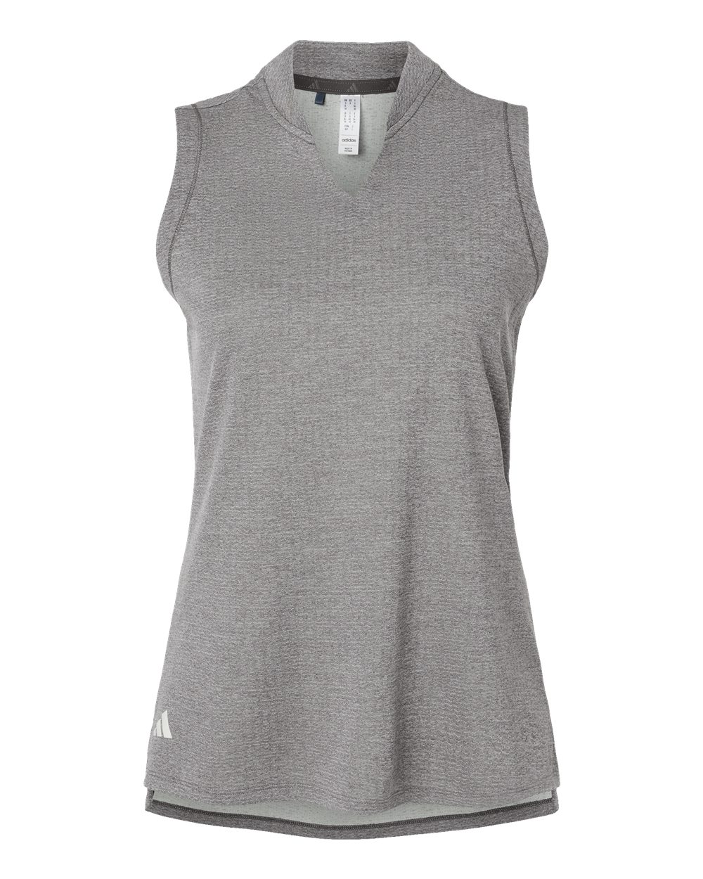 Front View of Charcoal Women's Ultimate365 Textured Sleeveless Shirt - A1001