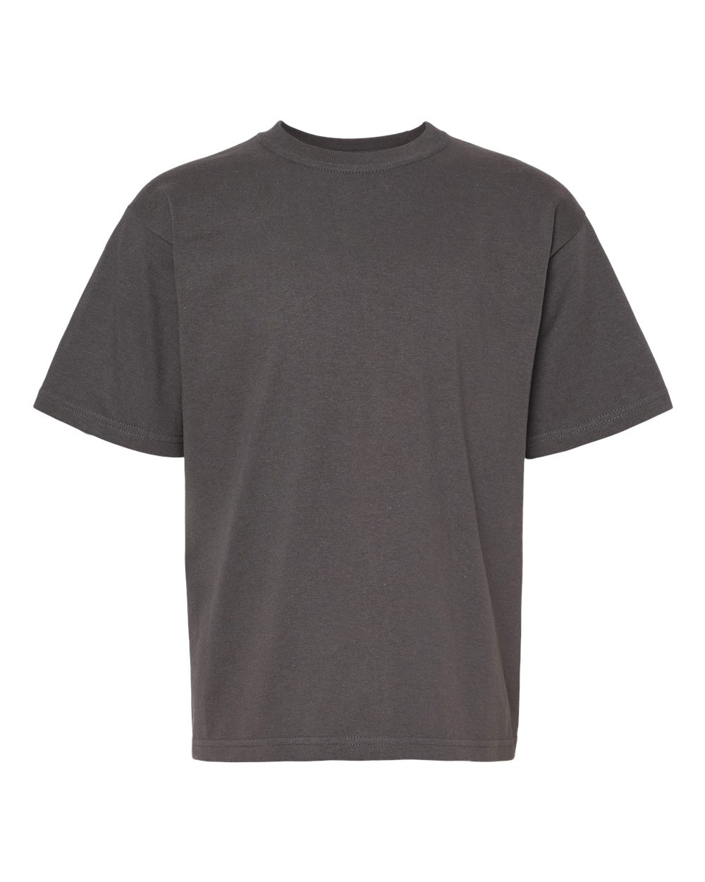 Front View of Charcoal Youth Gold Soft Touch T-Shirt - 4850