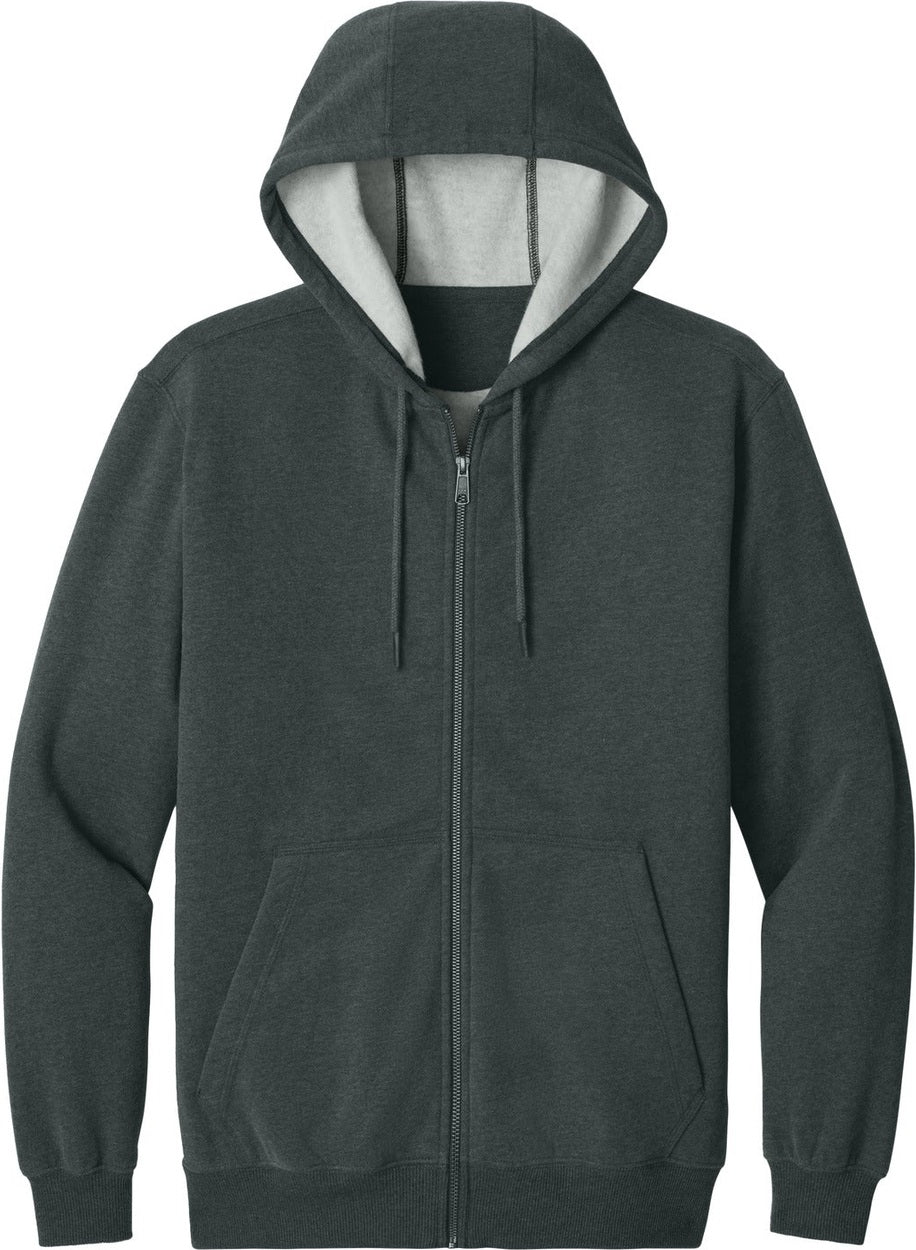 Front View of CharcoalHt CornerStone Tough Fleece Full-Zip Hoodie CSF631