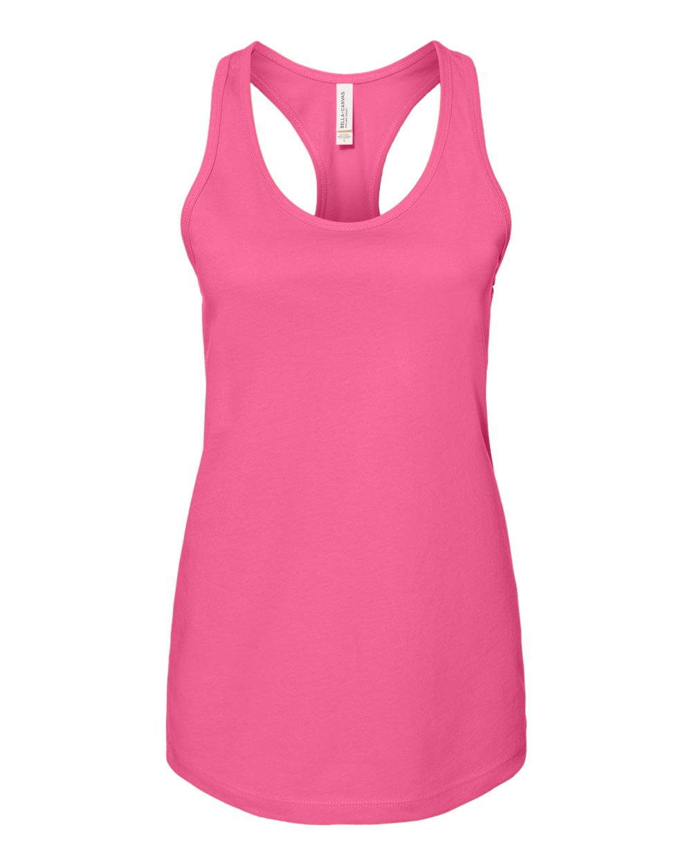 Front View of Charity Pink Women&#39;s Jersey Racerback Tank - 6008