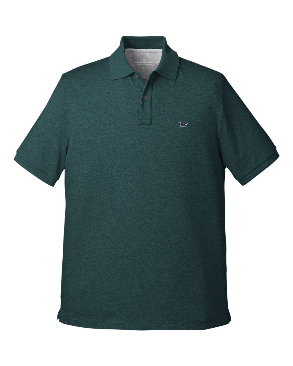 Front View of Charleston Green Edgartown Pique Polo - G011147