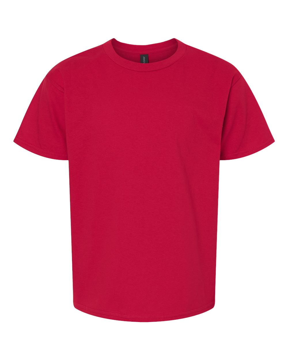 Front View of Cherry Red Light Cotton Youth T-Shirt - 3000B