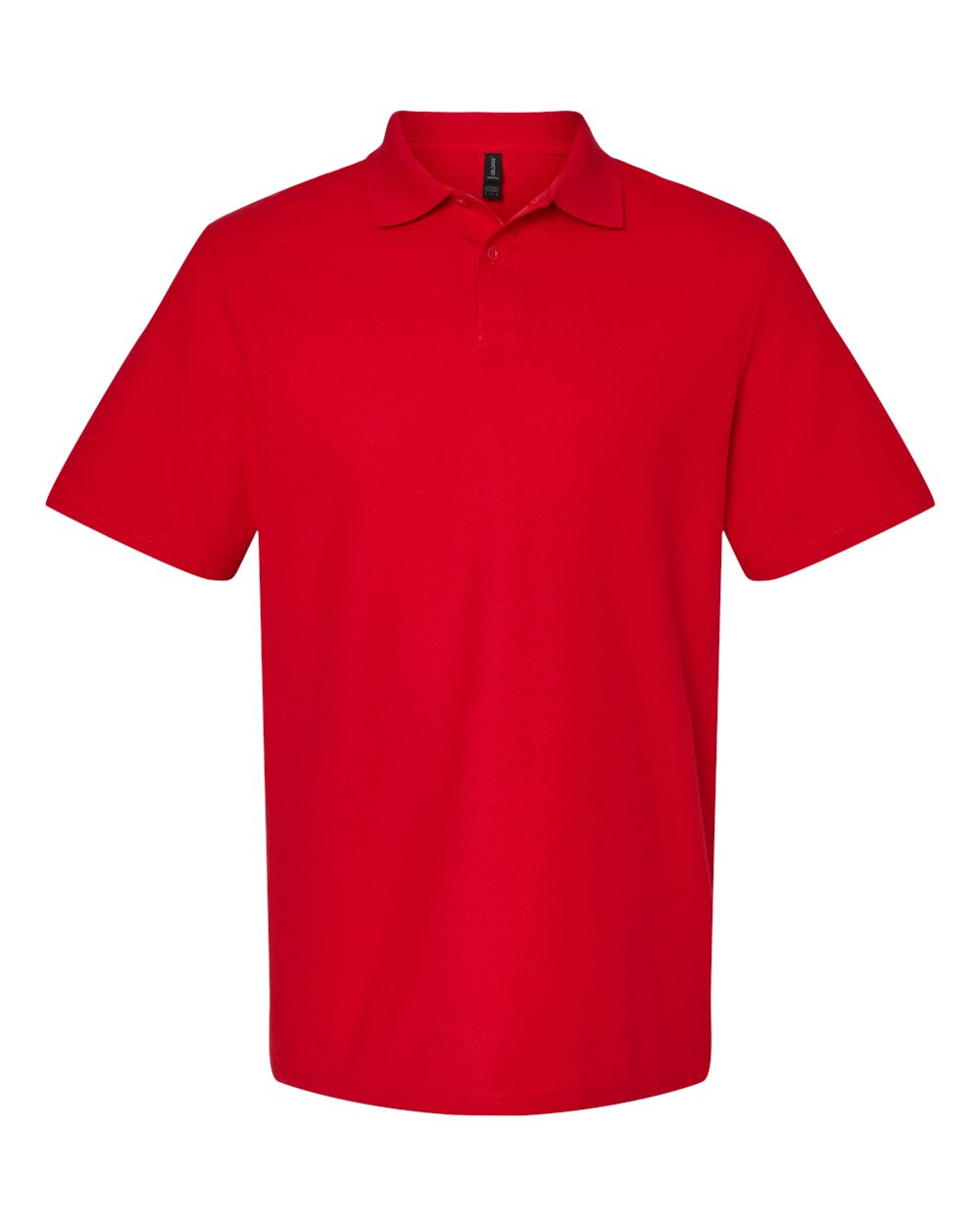 Front View of Cherry Red Softstyle® Pique Polo - 64800