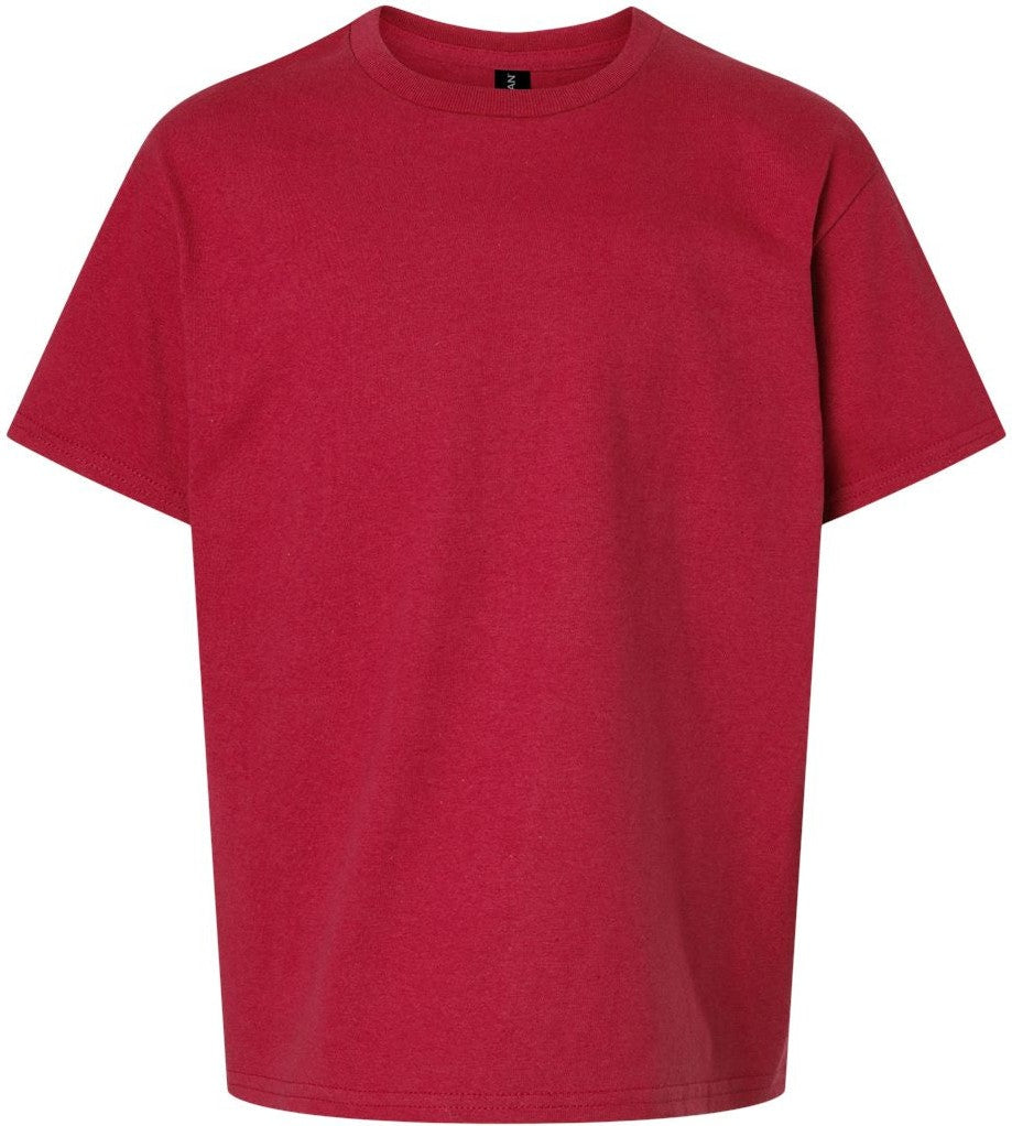 Front View of Cherry Red Ultra Cotton® Youth T-Shirt - 2000B