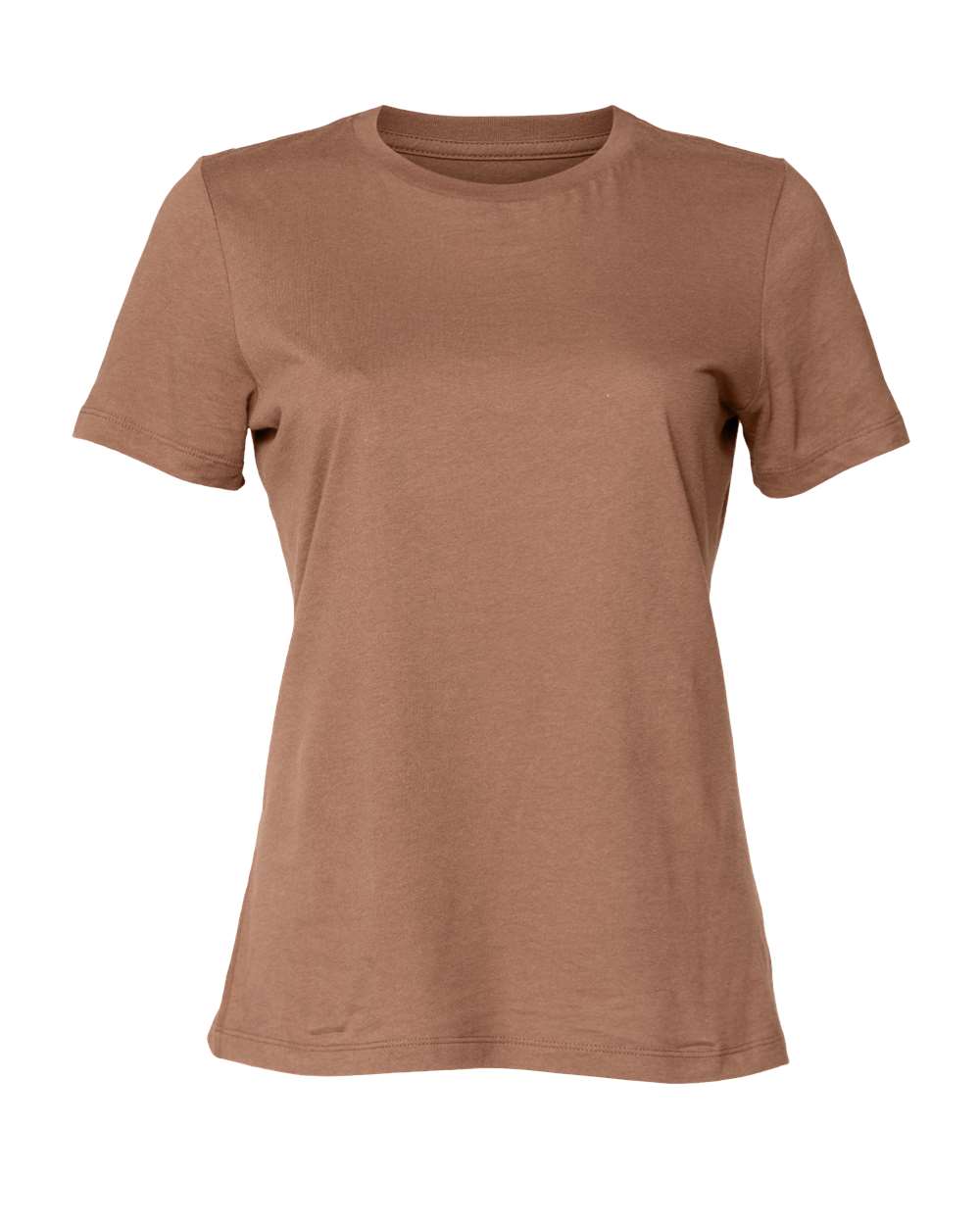 Front View of Chestnut Women’s Relaxed Jersey Tee - 6400