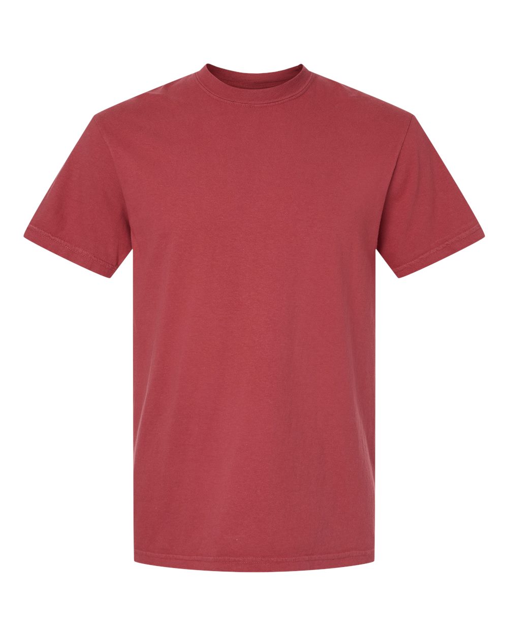 Front View of Chili Garment-Dyed Heavyweight T-Shirt - 1717