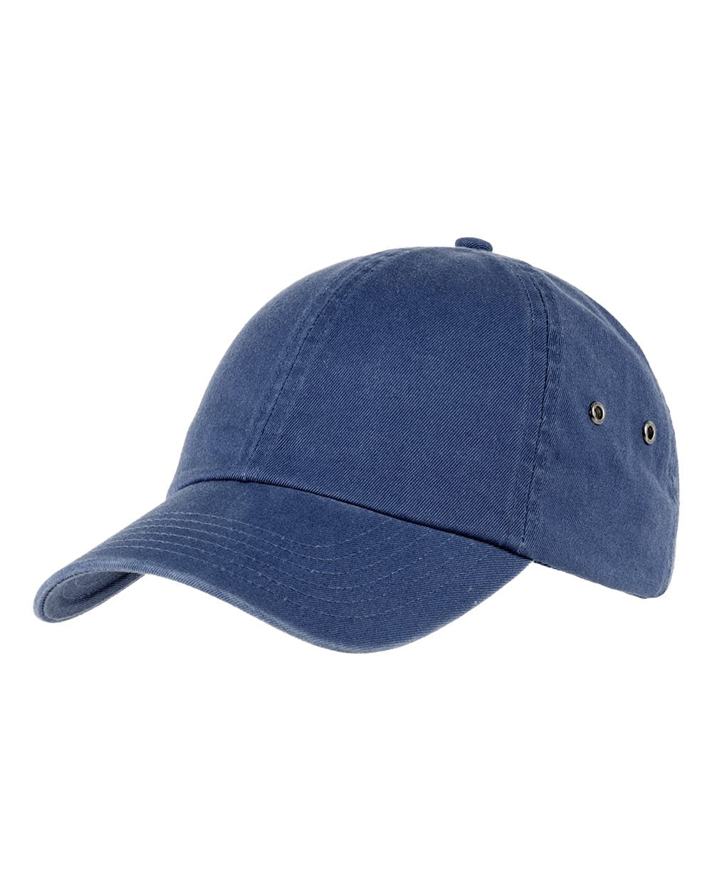 Front View of China Blue Washed Baseball Cap - BA529