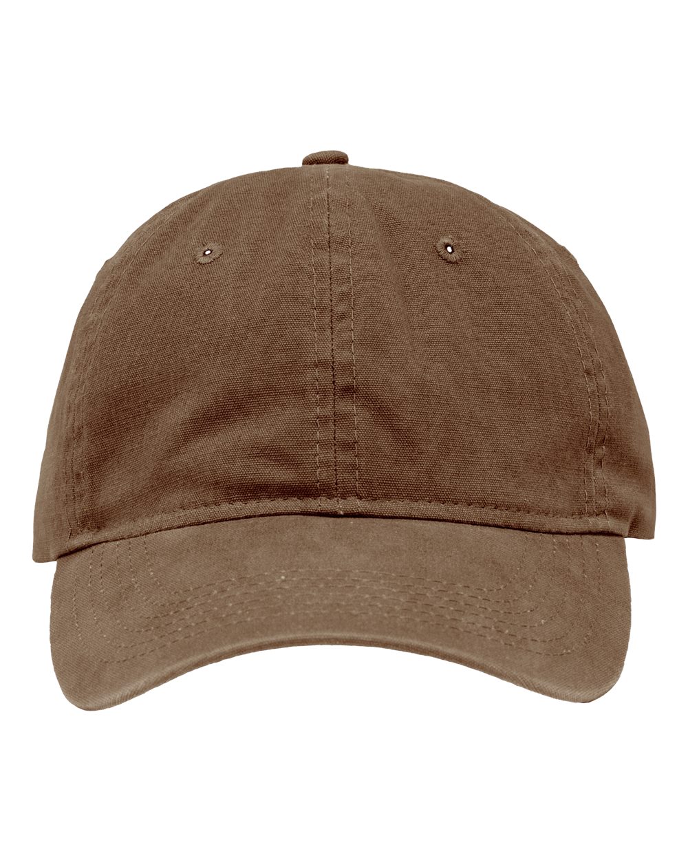 Front View of Chino Dark Brown Dad Hat Fit - SP1700