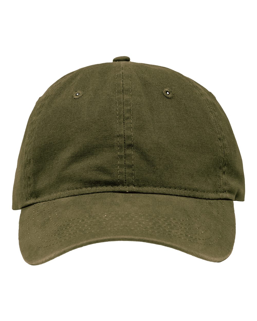 Front View of Chino Dark Olive Green Dad Hat Fit - SP1700