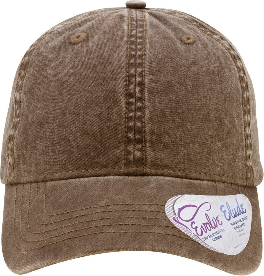 Chocolate/ Fawn Women's Pigment-Dyed with Fashion Undervisor Cap - CASSIE