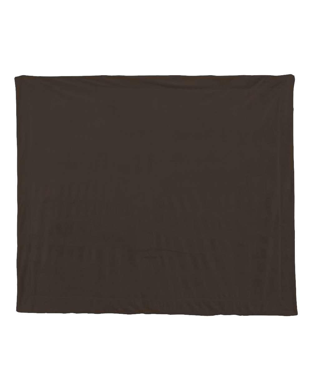 Front View of Chocolate Micro Mink Sherpa Blanket - 8712
