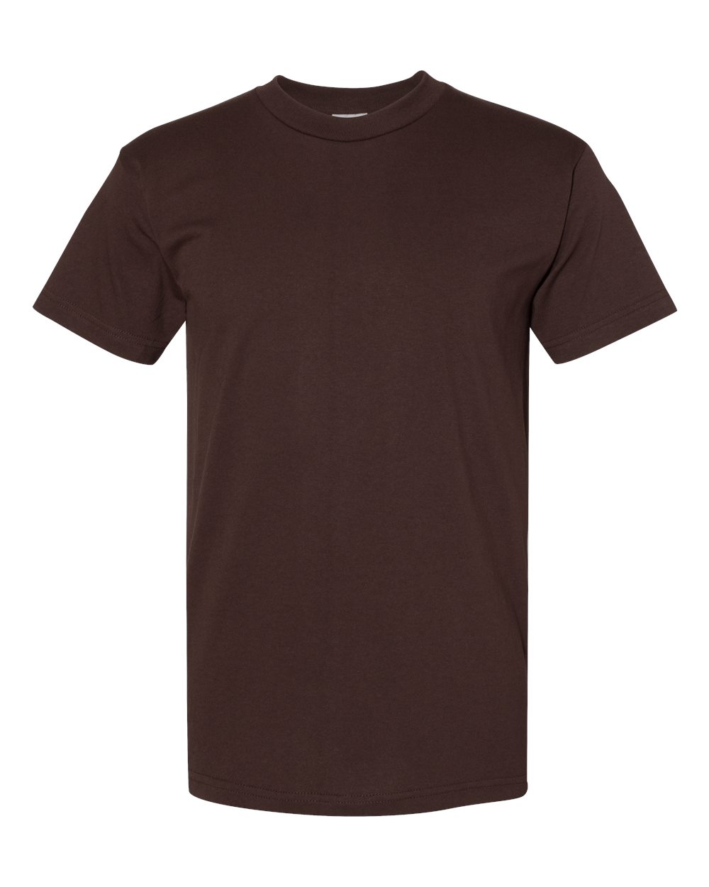 Front View of Chocolate USA-Made Heavyweight T-Shirt - 5100