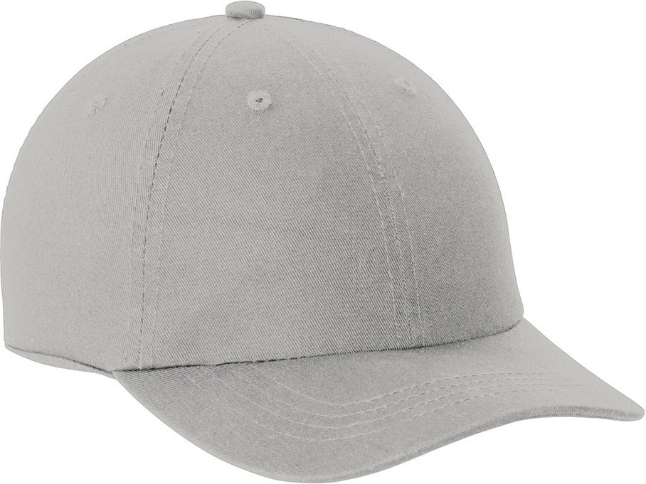 Front View of Chrome Port Authority Washed Twill Cap. CP78