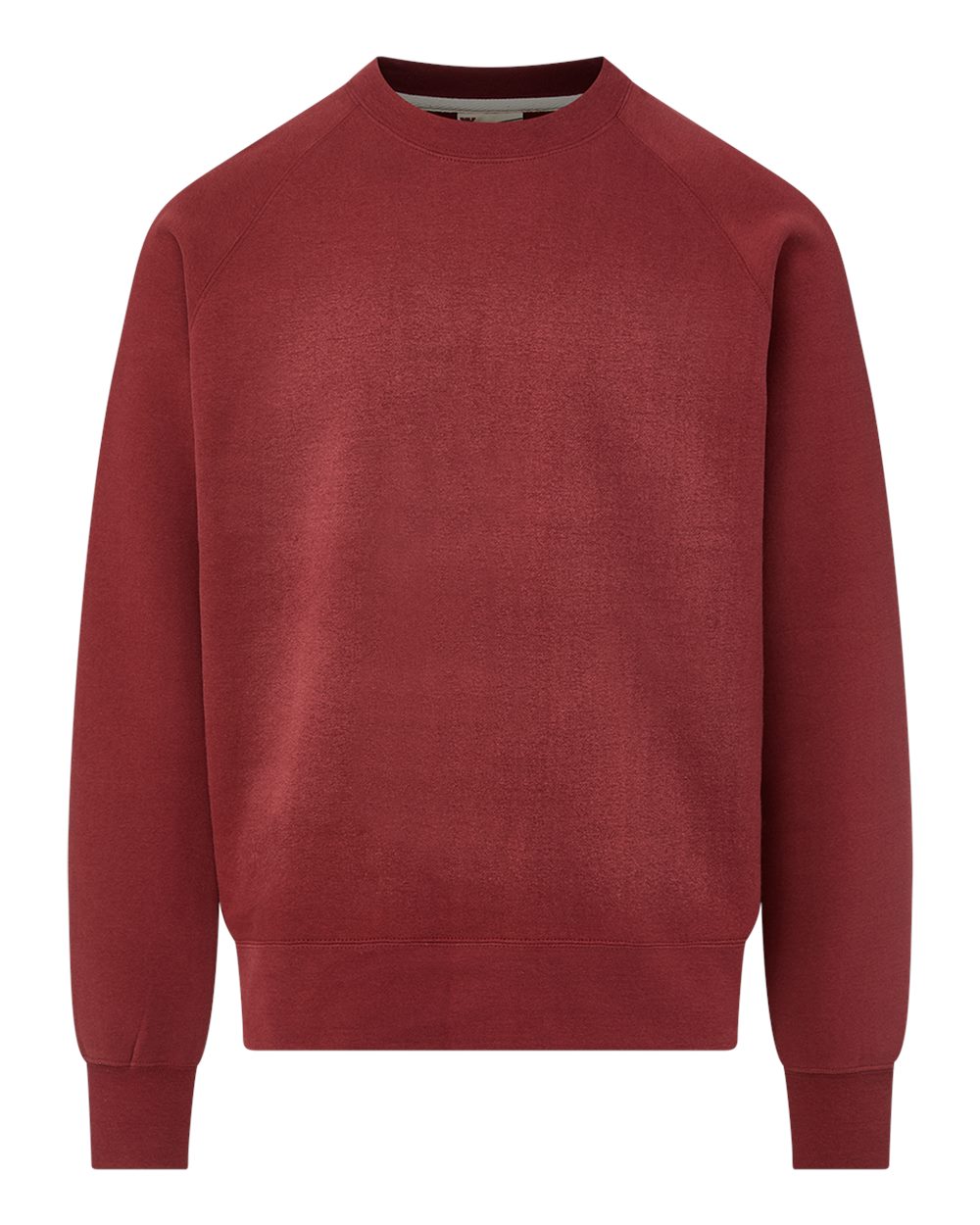 Front View of Cinnamon Vintage Fleece Raglan Crewneck Sweatshirt - 17116