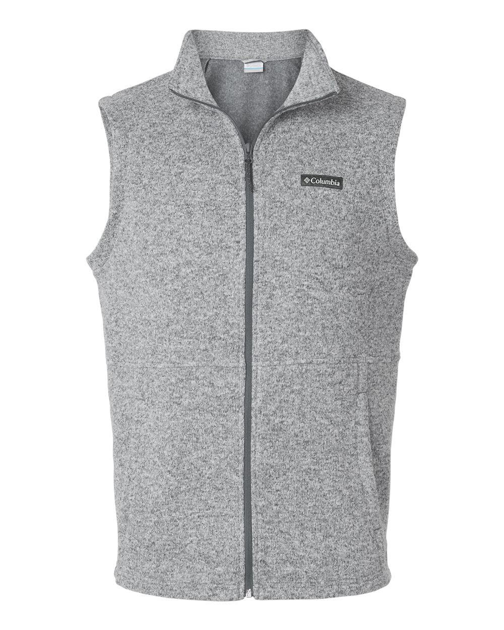 Front View of City Grey Heather Alto Pass™ Fleece Vest - 209575