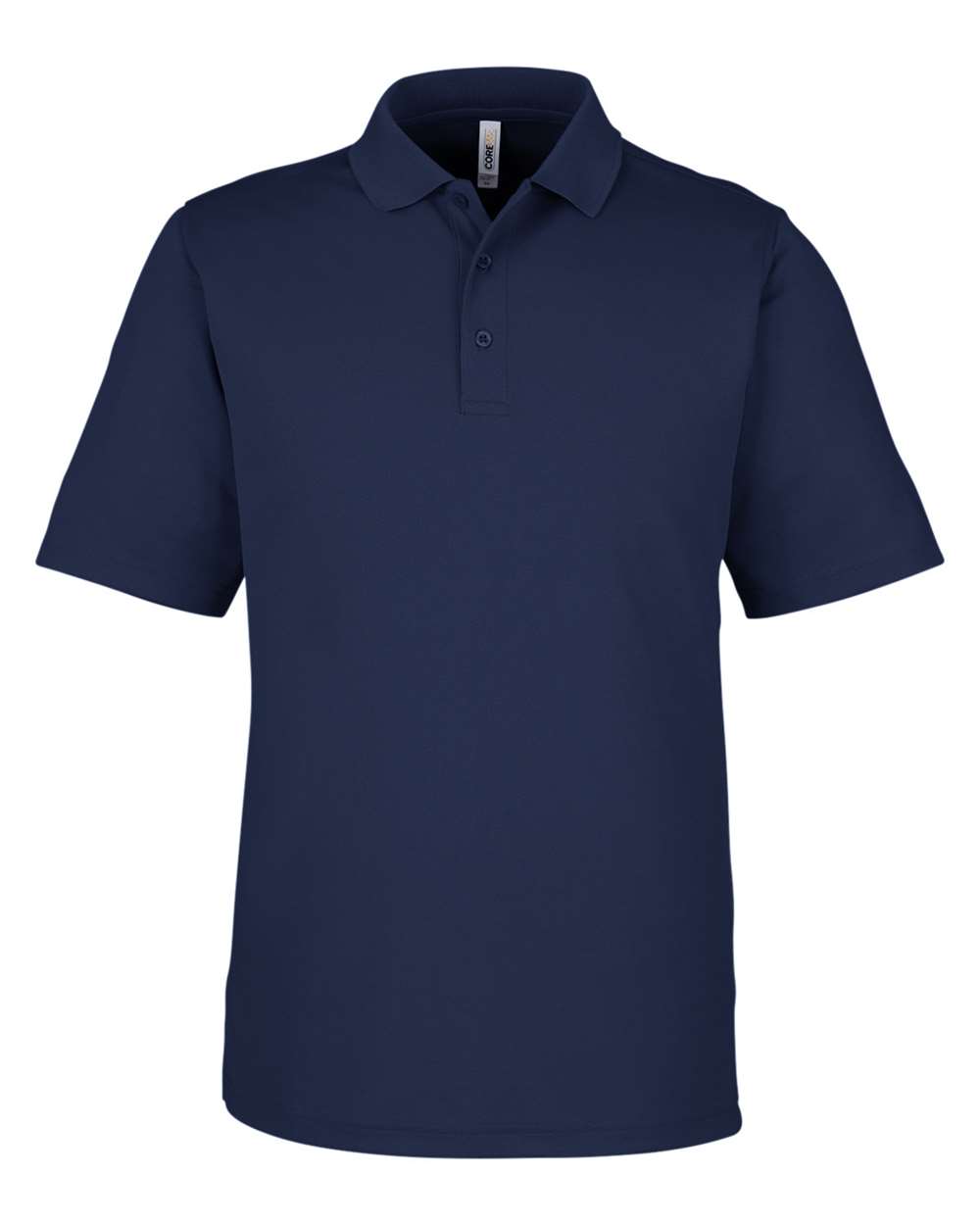 Front View of Classic Navy Men's Market Snag Protect Mesh Polo - CE104