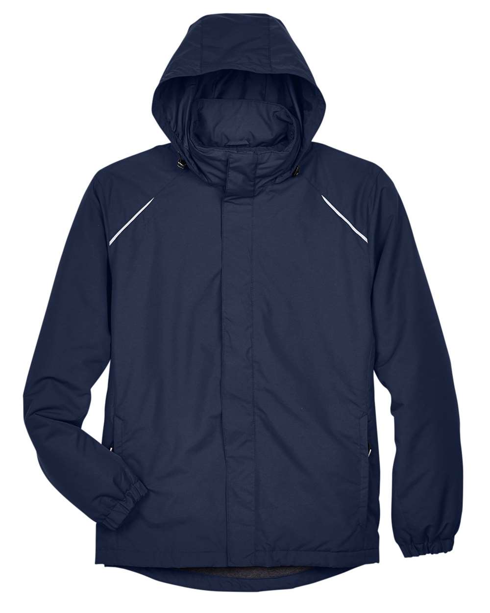 Front View of Classic Navy Men&#39;s Tall Profile Fleece-Lined All-Season Jacket - 88224T