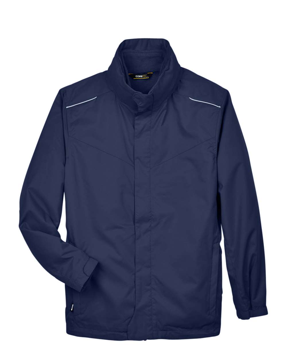 Front View of Classic Navy Men&#39;s Tall Region 3-in-1 Jacket with Fleece Liner - 88205T