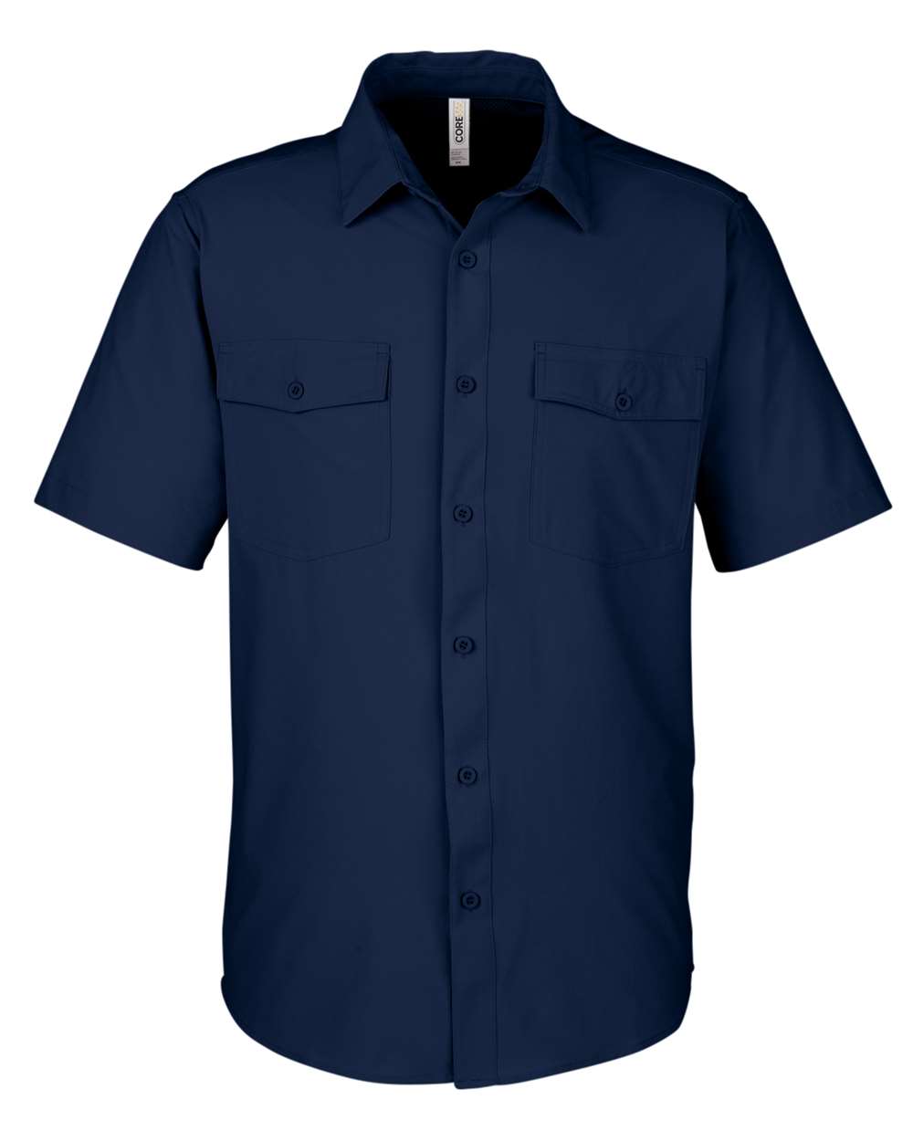 Front View of Classic Navy Men's Ultra UVP® Marina Shirt - CE510