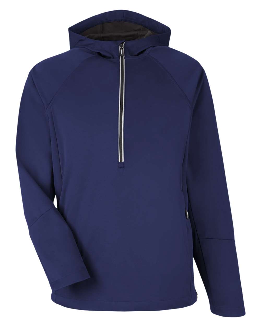 Front View of Classic Navy Unisex Techno Lite Pullover Anorak - CE711