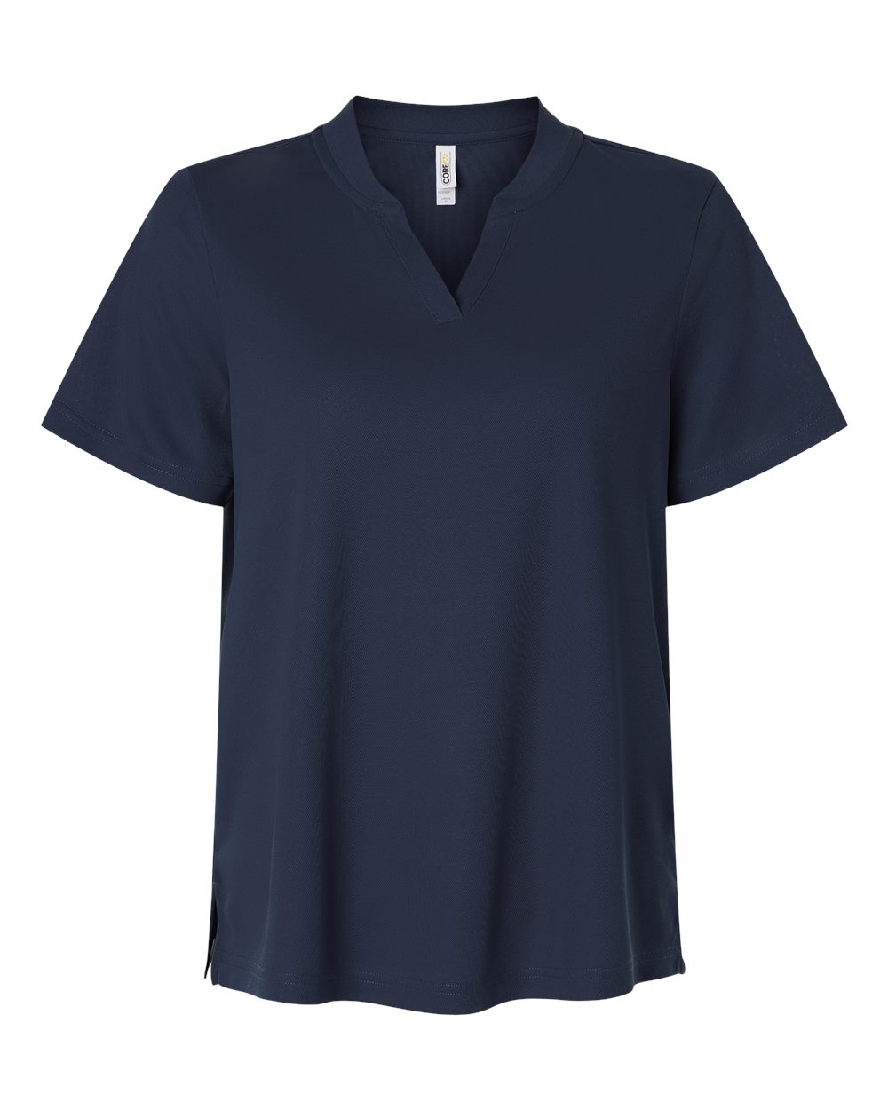 Front View of Classic Navy Women's Nova Performance Pique Polo - CE108W