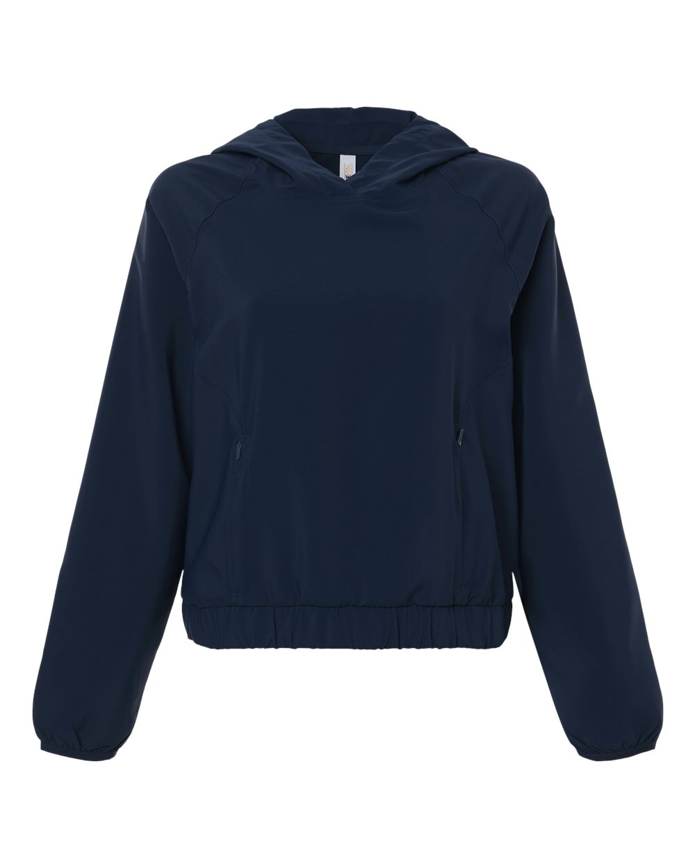 Front View of Classic Navy Women's UltraUVP Shoreline Long Sleeve Hooded Pullover - CE520LW plain