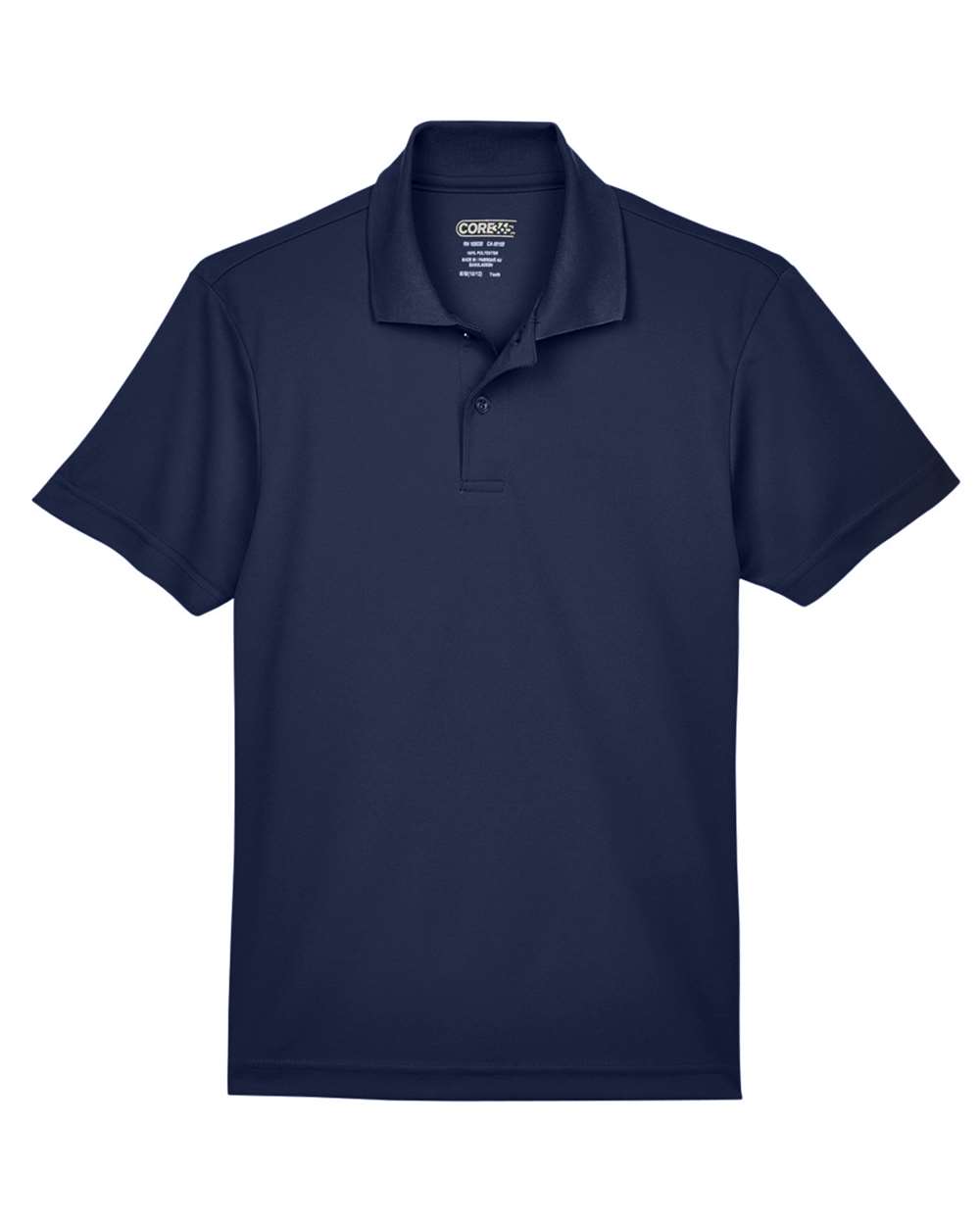 Front View of Classic Navy Youth Origin Performance Piqué Polo - 88181Y