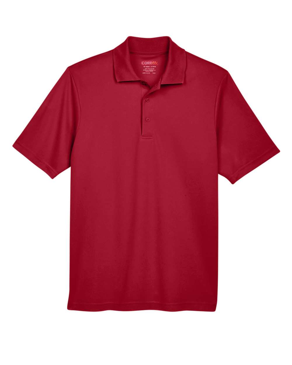 Front View of Classic Red Men's Origin Performance Piqué Polo - 88181