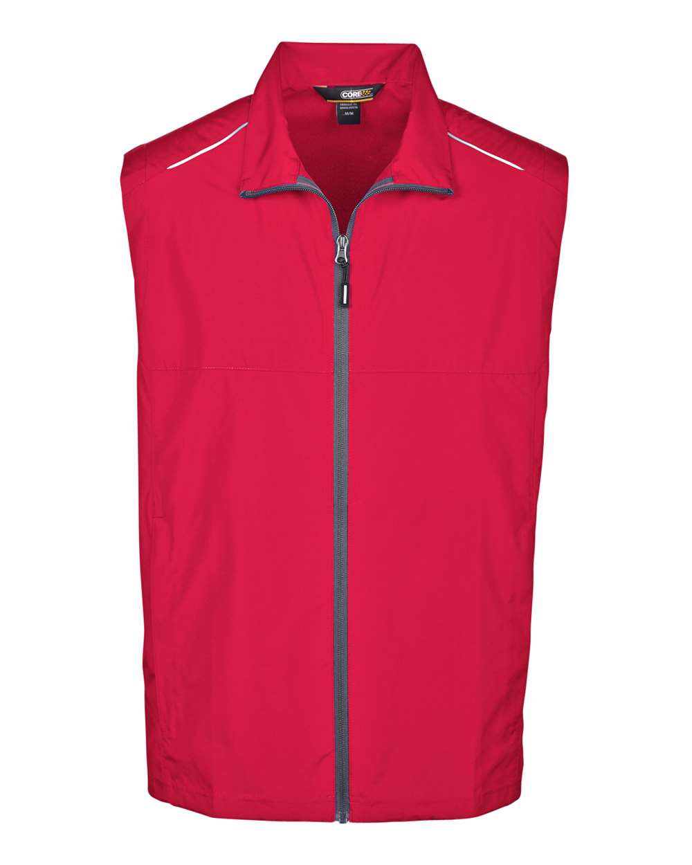 Front View of Classic Red Men's Techno Lite Unlined Vest - CE703